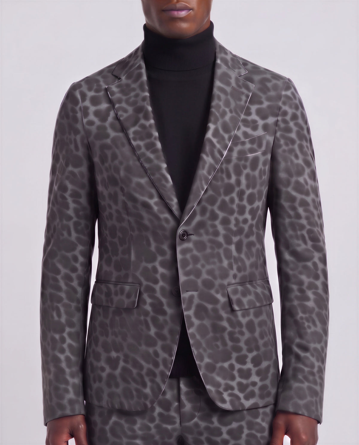 JORDAN LEOPARD SMOKE MEN'S VELVET BLAZER