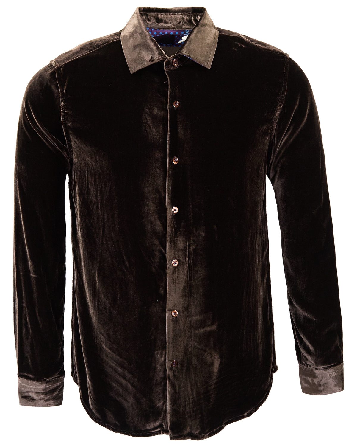 NED BROWNIE MEN'S VELVET LONG-SLEEVE SHIRT