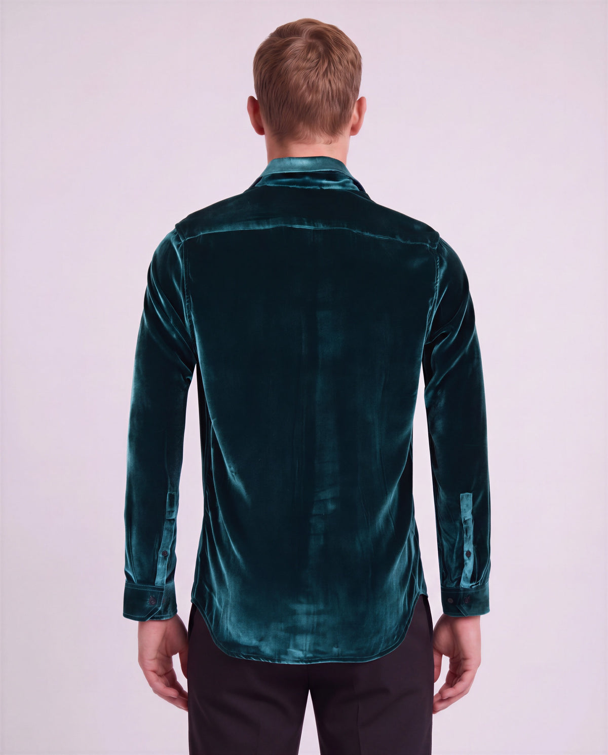 NED LEGION MEN'S VELVET LONG-SLEEVE SHIRT