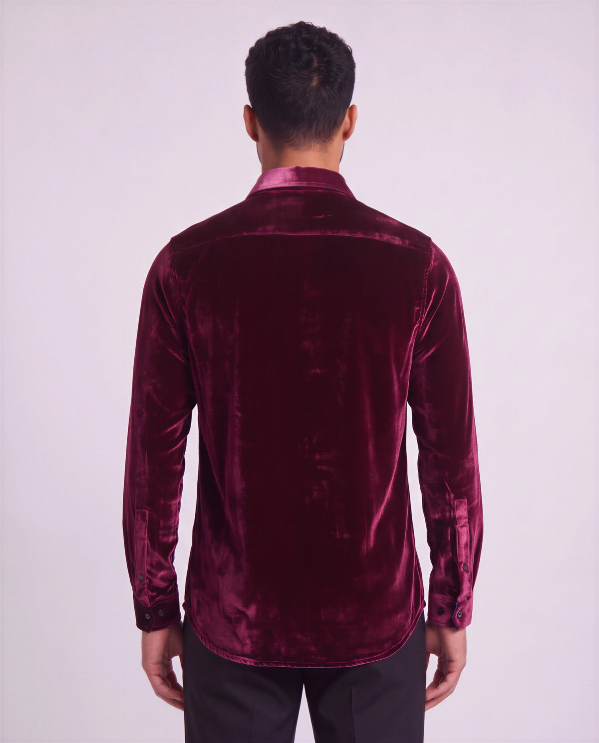 NED PORT MEN'S VELVET LONG-SLEEVE SHIRT