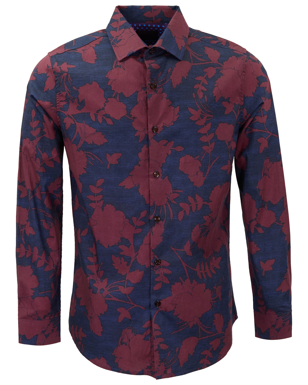 NORMAN GAAL FLORAL PORT MEN'S PRINTED COTTON LONG-SLEEVE SHIRT