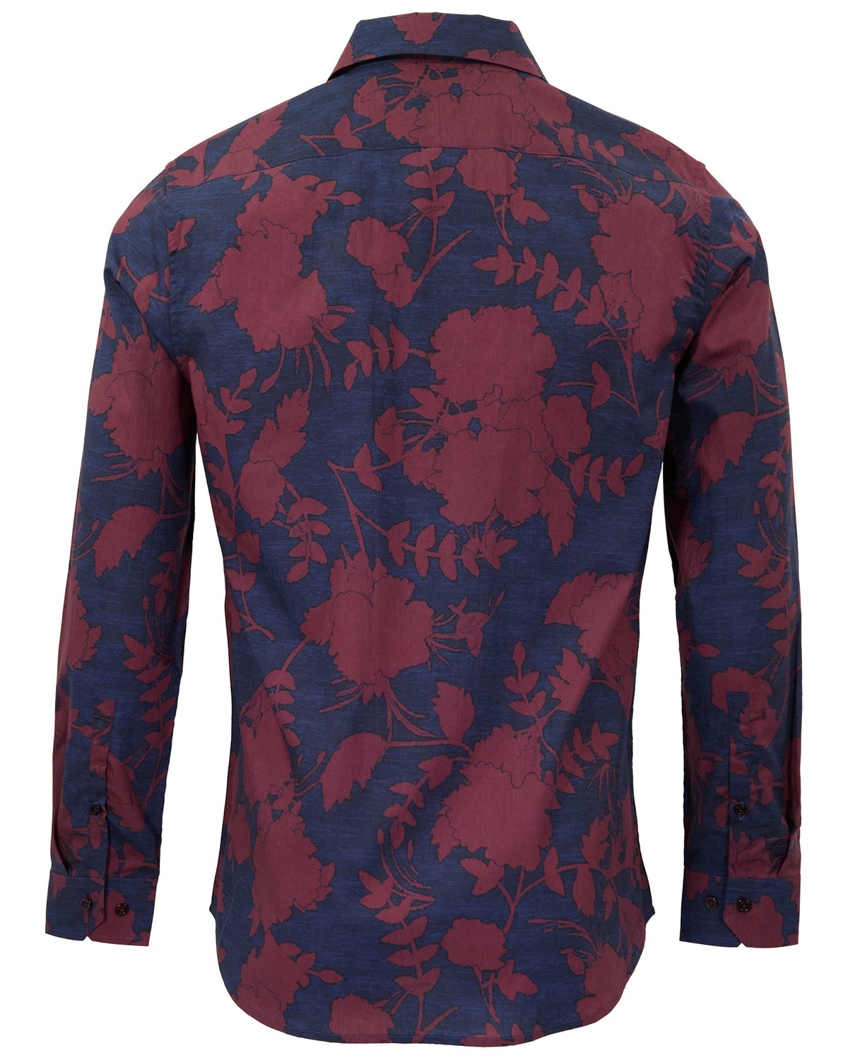 NORMAN GAAL FLORAL PORT MEN'S PRINTED COTTON LONG-SLEEVE SHIRT