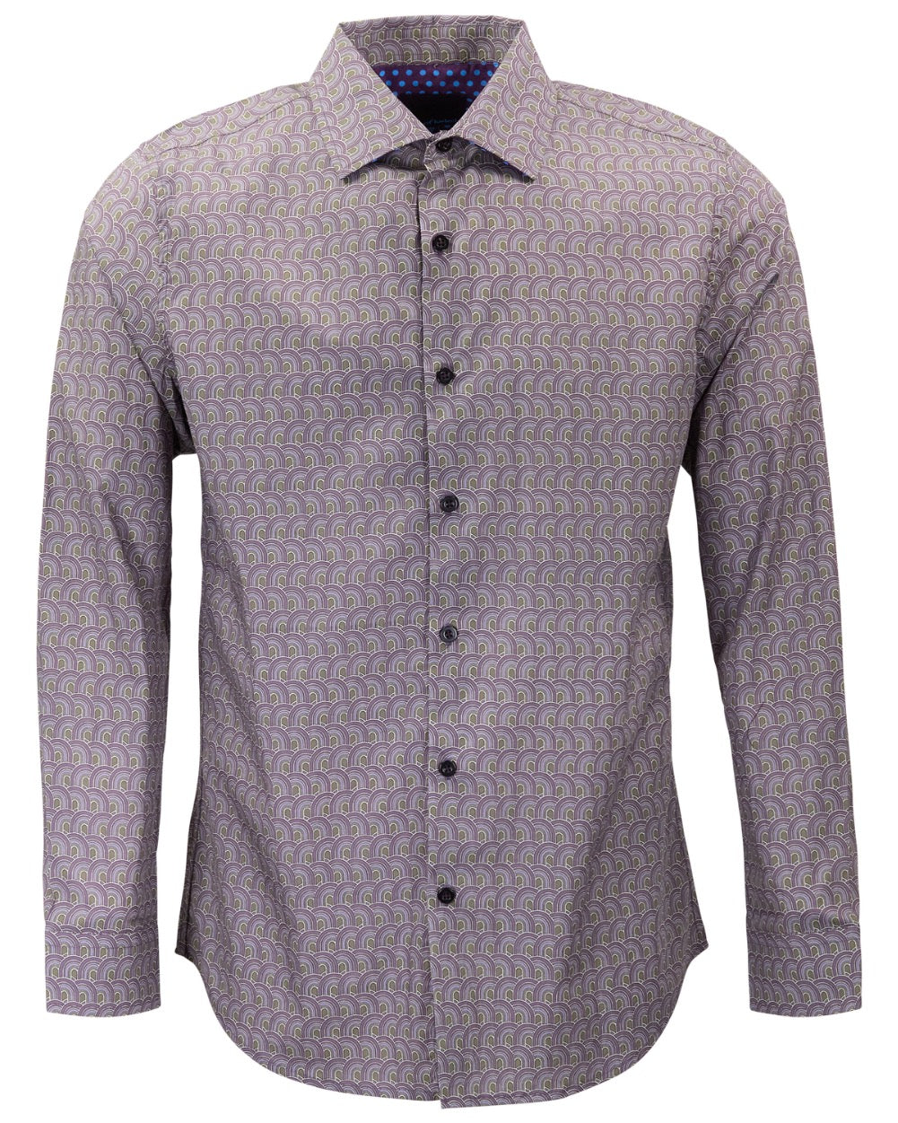 NORMAN TYROL ARCHES SAGE MEN'S PRINTED COTTON LONG-SLEEVE SHIRT