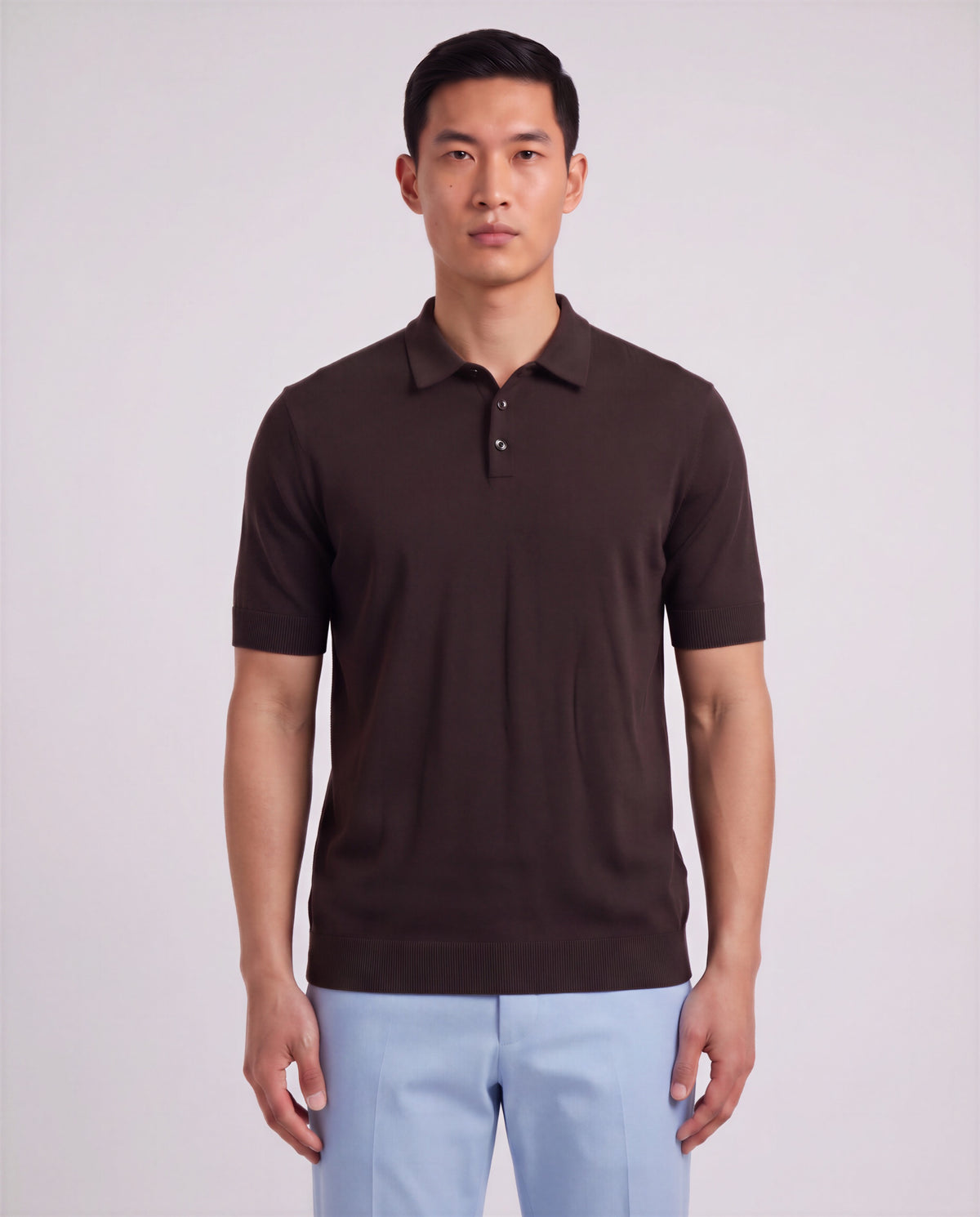 PILGRIM BROWNIE MEN'S MERINO SILK CASHMERE POLO SWEATER