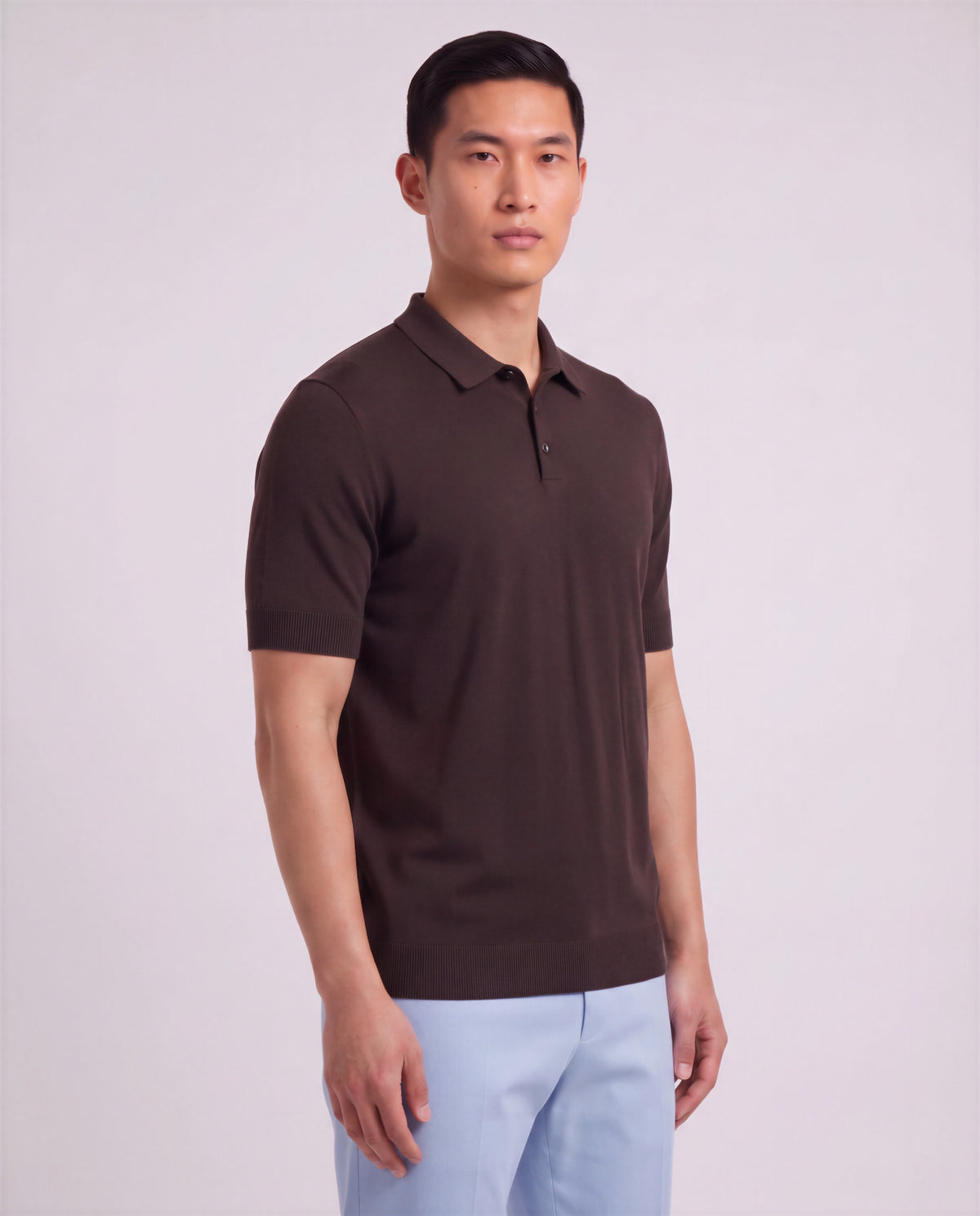 PILGRIM BROWNIE MEN'S MERINO SILK CASHMERE POLO SWEATER