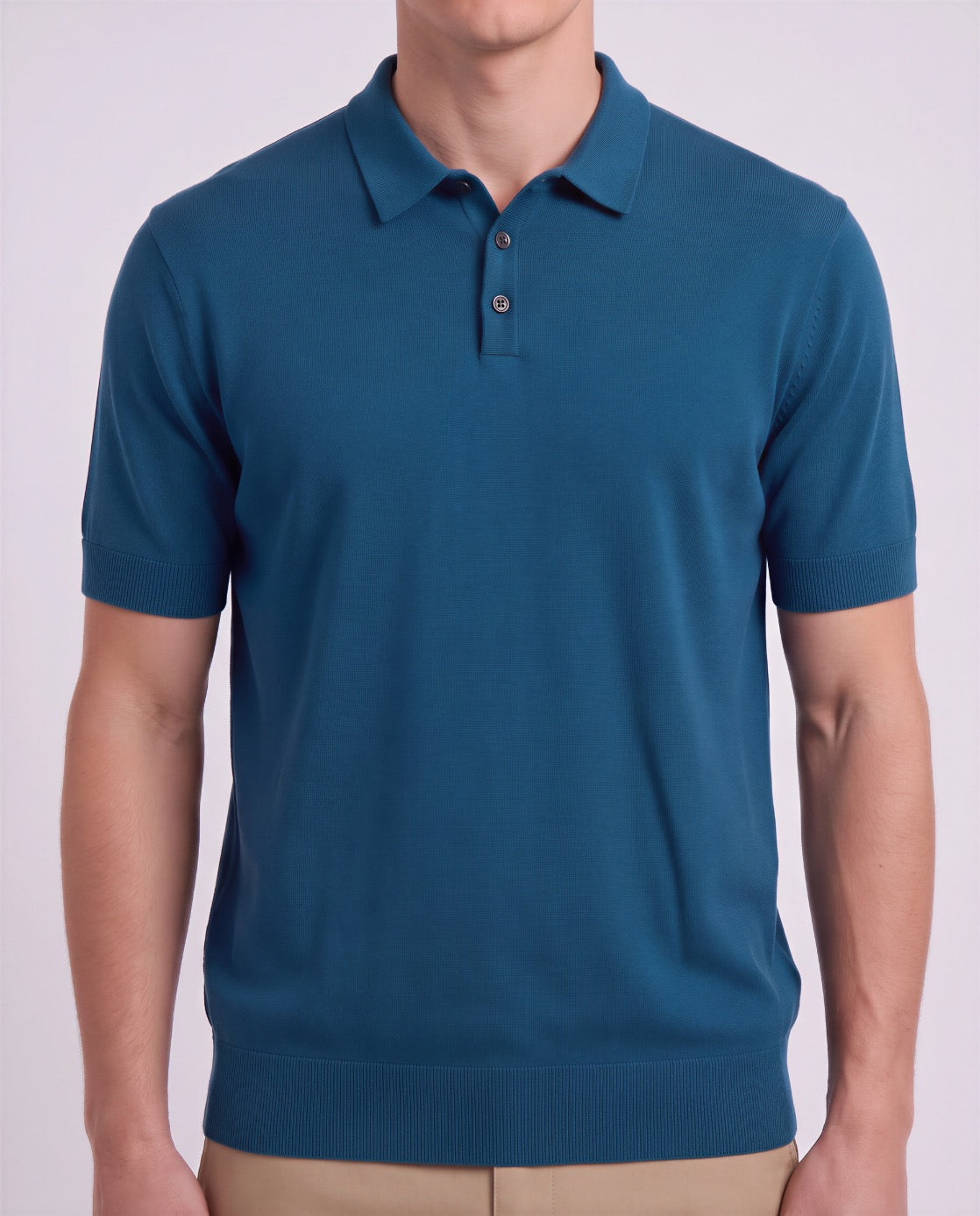 PILGRIM LEGION MEN'S MERINO SILK CASHMERE POLO SWEATER
