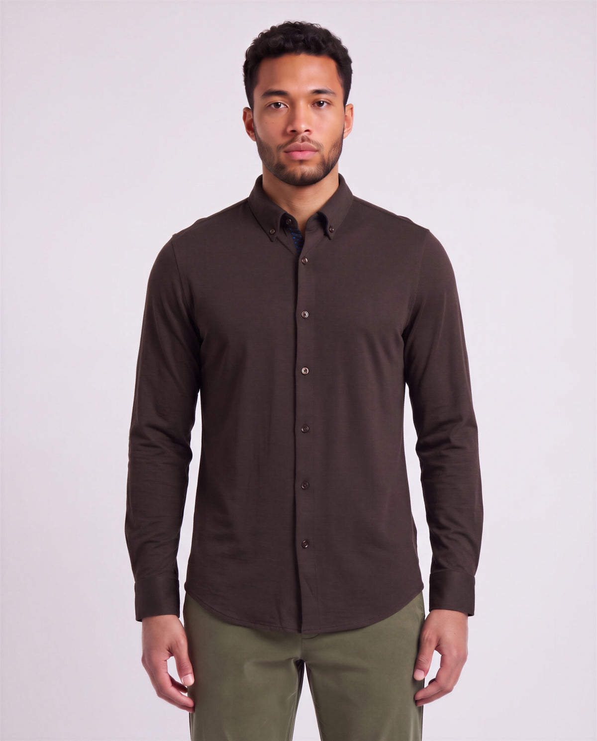 SHAWN BROWNIE MEN'S EXTRA-FINE MERINO LONG-SLEEVE SHIRT