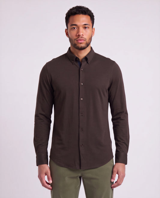 SHAWN BROWNIE MEN'S EXTRA-FINE MERINO LONG-SLEEVE SHIRT