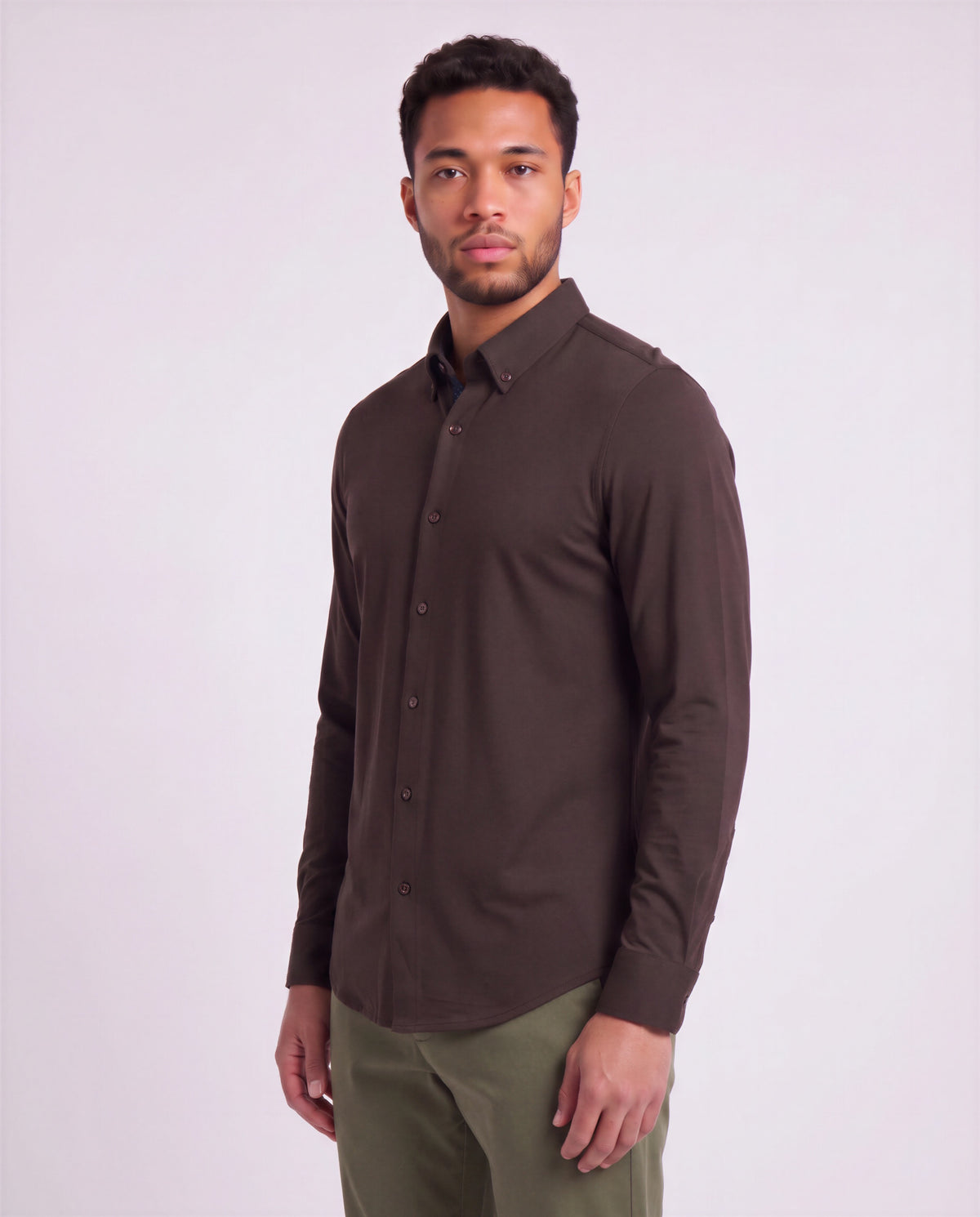 SHAWN BROWNIE MEN'S EXTRA-FINE MERINO LONG-SLEEVE SHIRT