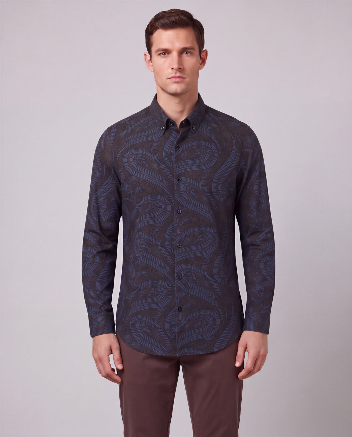SHAWN PAISLEY BADALONA BROWNIE MEN'S EXTRA-FINE MERINO LONG-SLEEVE SHIRT
