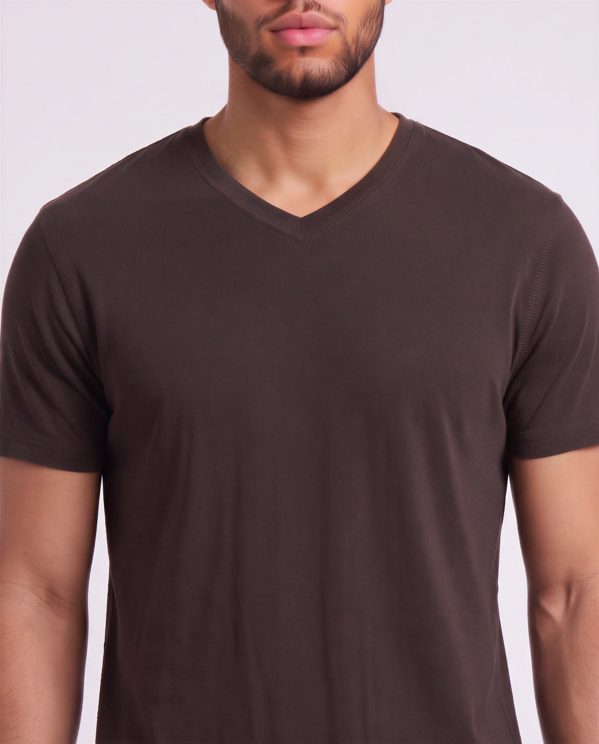 VICTOR BROWNIE MEN'S EXTRA-FINE MERINO V-NECK TEE