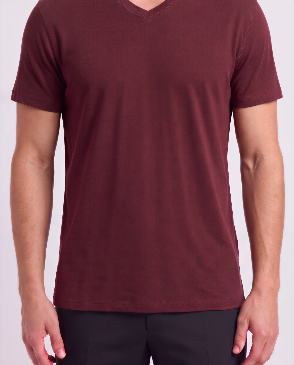 VICTOR PORT MEN'S EXTRA-FINE MERINO V-NECK TEE