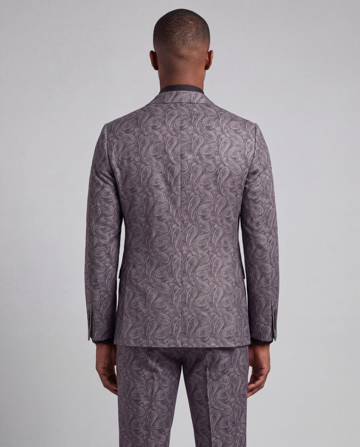 ADRIAN MAURICE PAISLEY SMOKE MEN'S STRETCH COTTON BLAZER