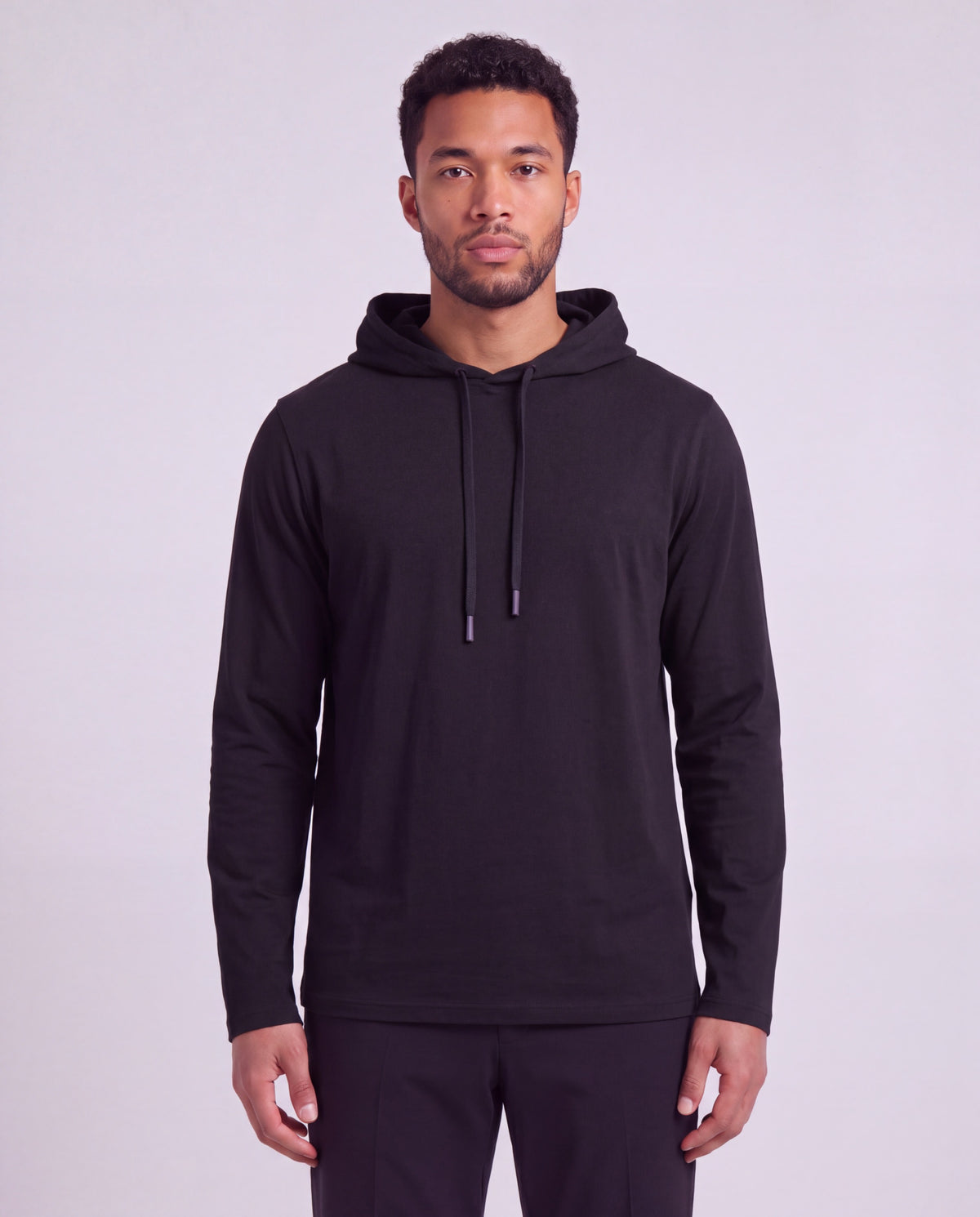 HORATIO BLACK MEN'S STRETCH JERSEY HOODIE