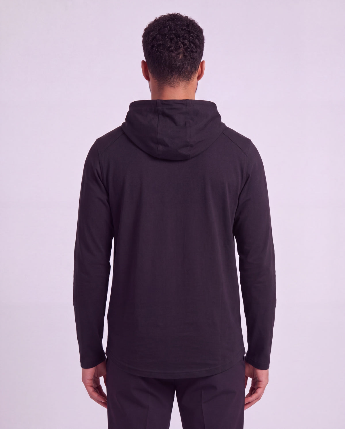 HORATIO BLACK MEN'S STRETCH JERSEY HOODIE