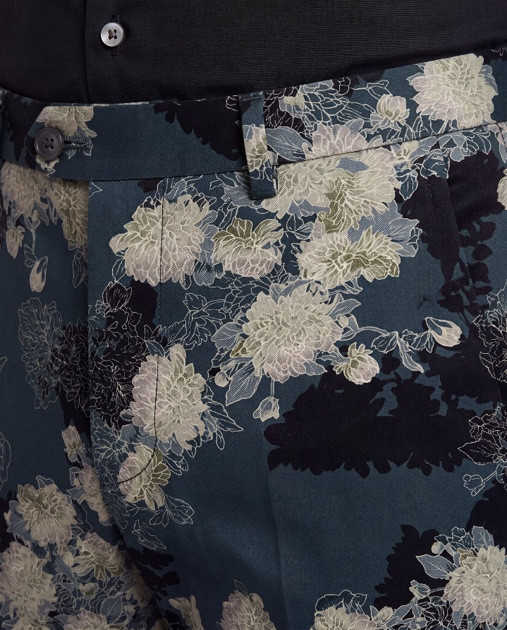 JACK LANS FLORAL BLACK MEN'S STRETCH CHINO PANT
