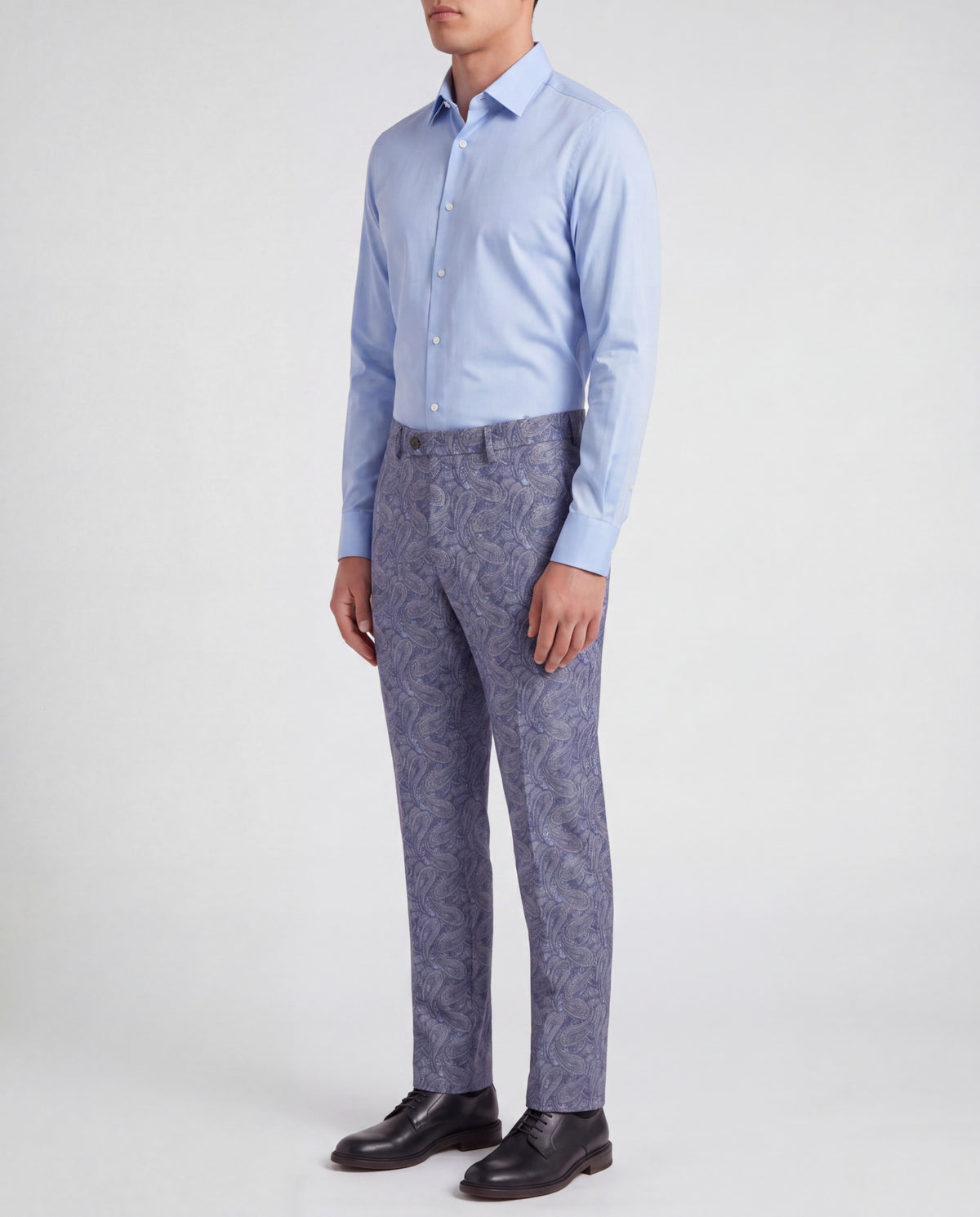 JACK MAURICE PAISLEY BLUE MEN'S STRETCH CHINO PANT