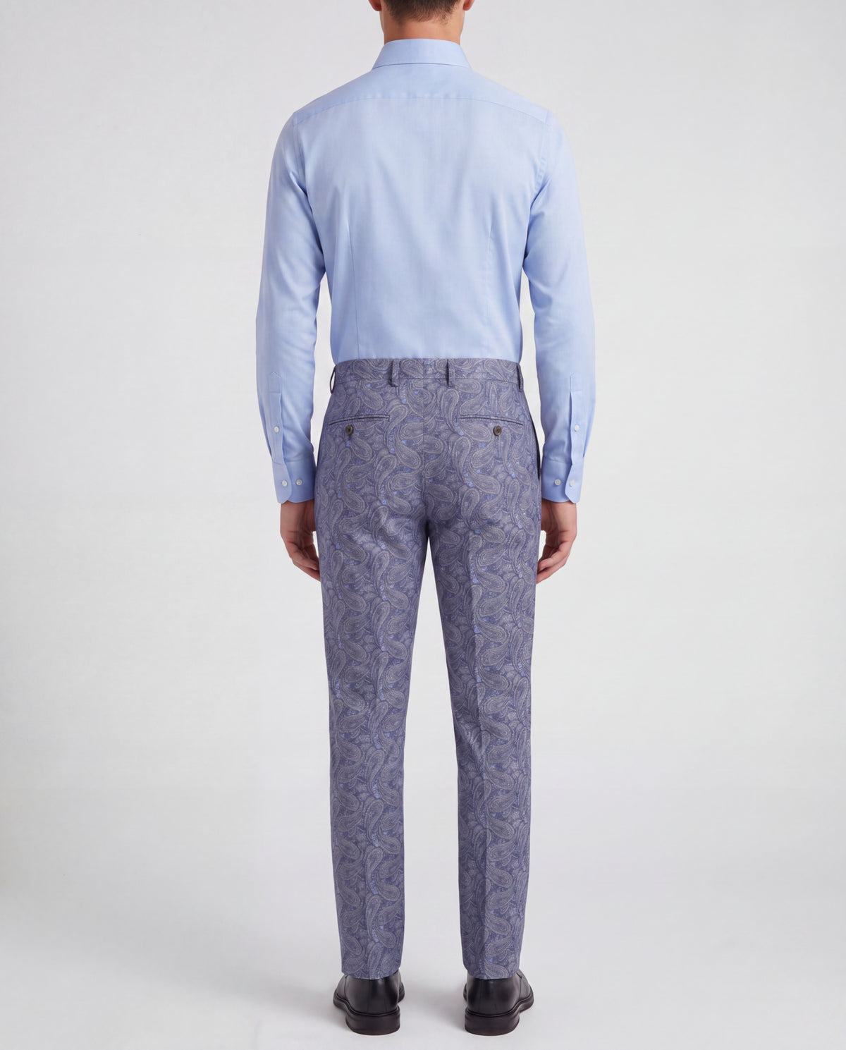 JACK MAURICE PAISLEY BLUE MEN'S STRETCH CHINO PANT