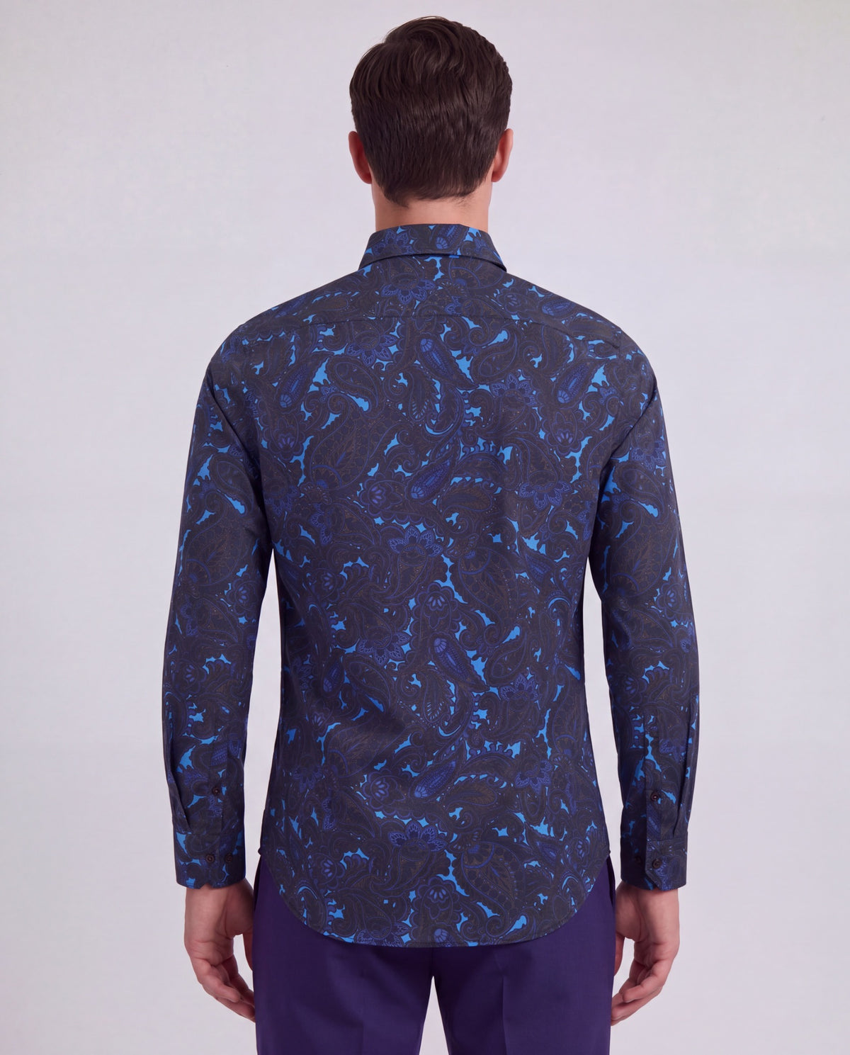 MORRIS LANNACH PAISLEY BROWNIE MEN'S PRINTED COTTON BUTTON-DOWN SHIRT