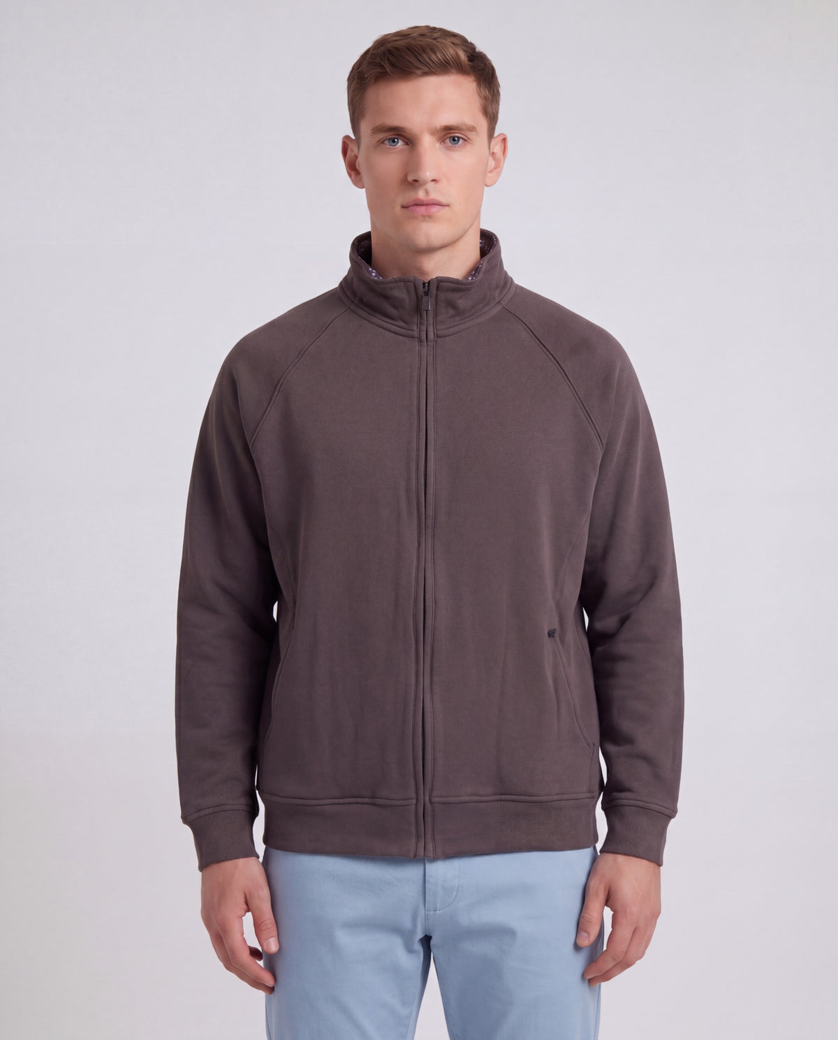 NEVILLE BROWNIE MEN'S FULL-ZIP KNIT JACKET