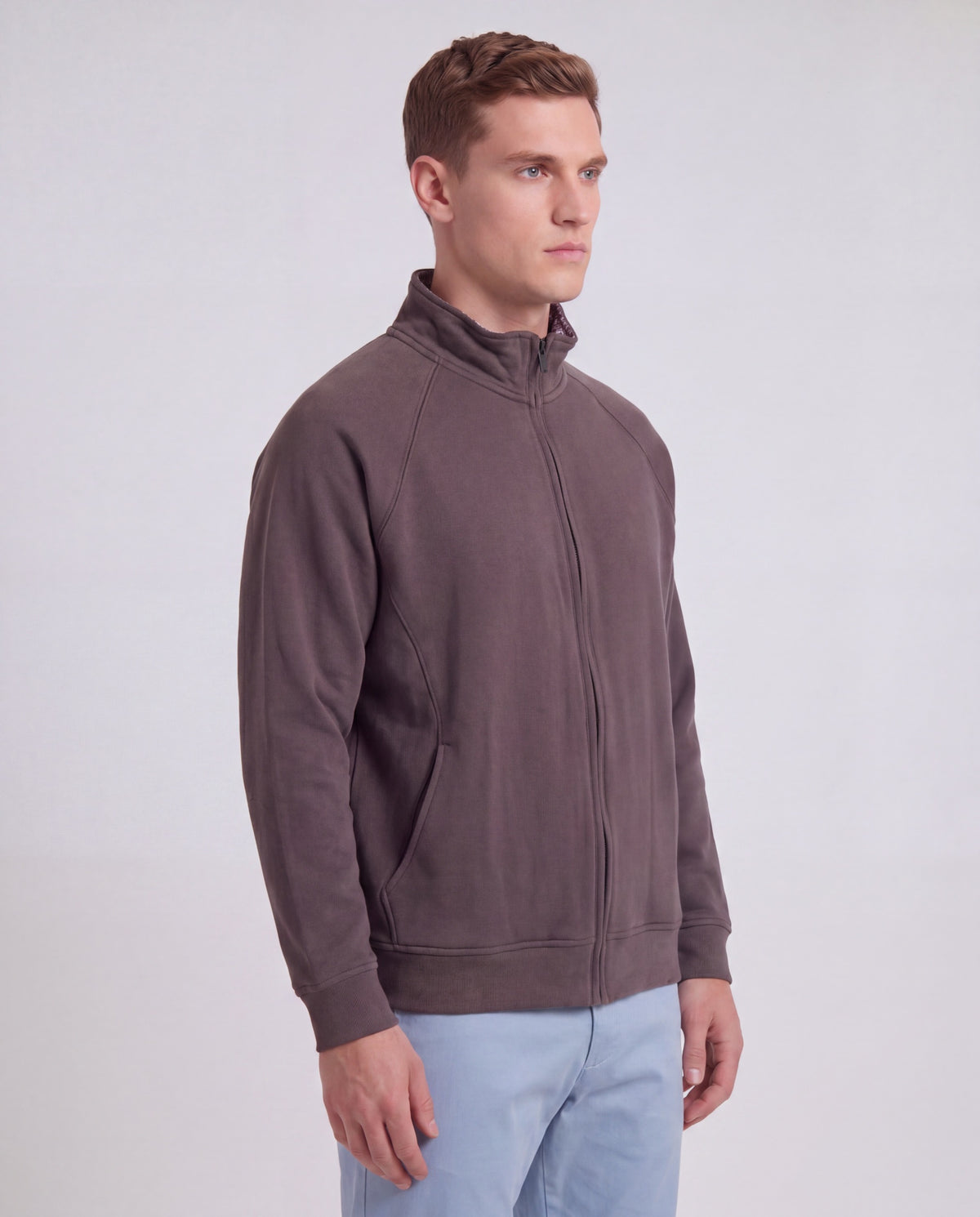 NEVILLE BROWNIE MEN'S FULL-ZIP KNIT JACKET