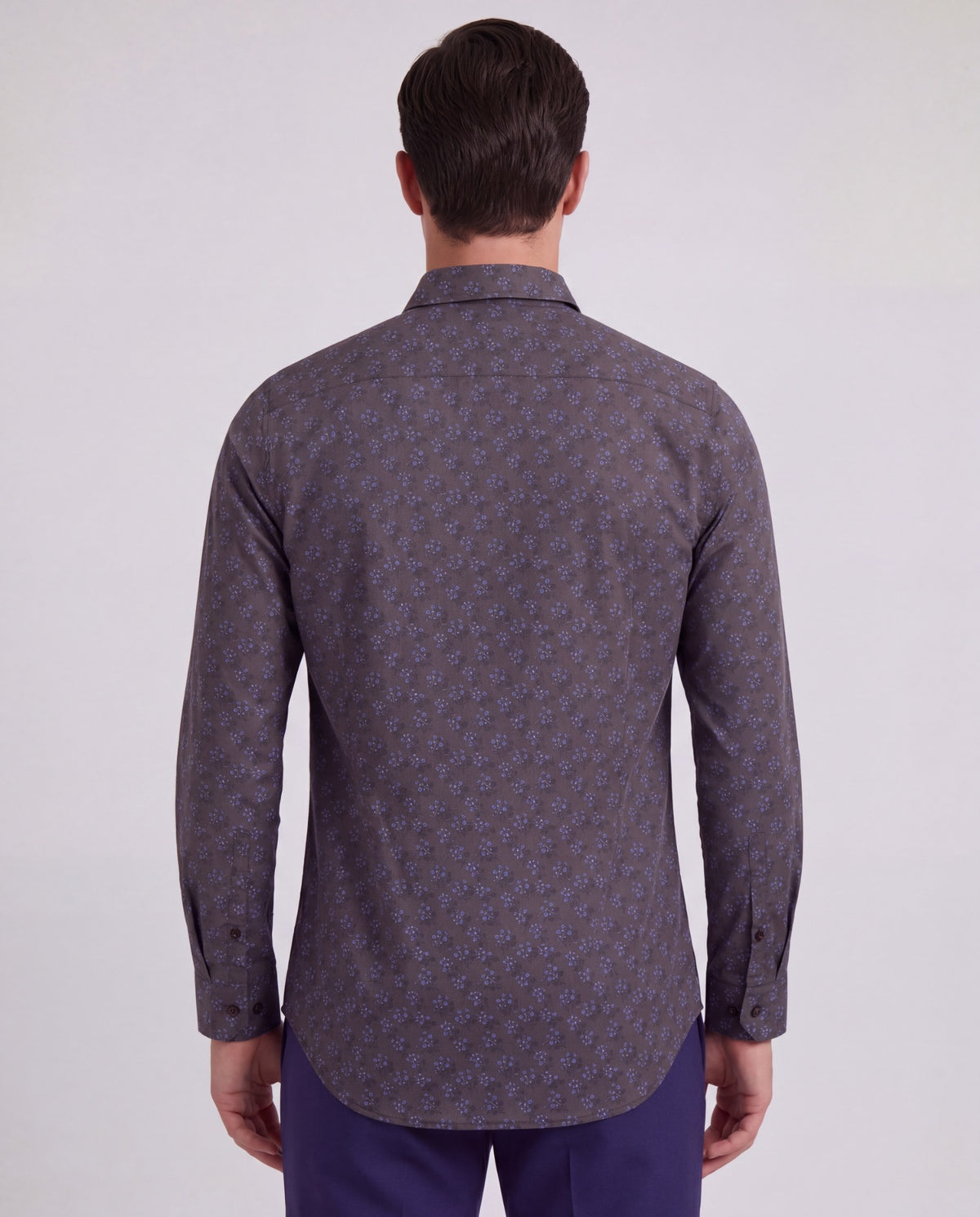 NIGEL VIENNA FLORAL BROWNIE MEN'S PRINTED COTTON LONG-SLEEVE SHIRT