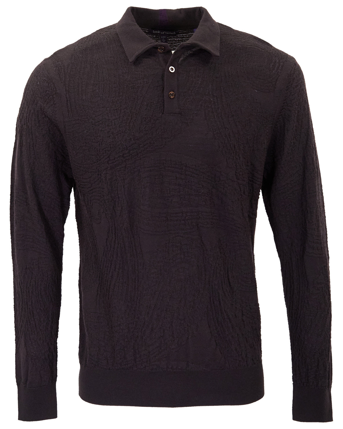 PARKER BROWNIE MEN'S MERINO WOOL TEXTURED POLO SWEATER