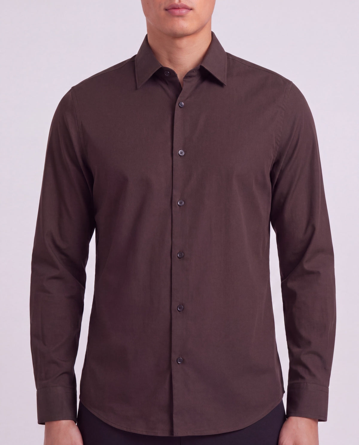 SIMON BROWNIE MEN'S STRETCH JERSEY LONG-SLEEVE SHIRT