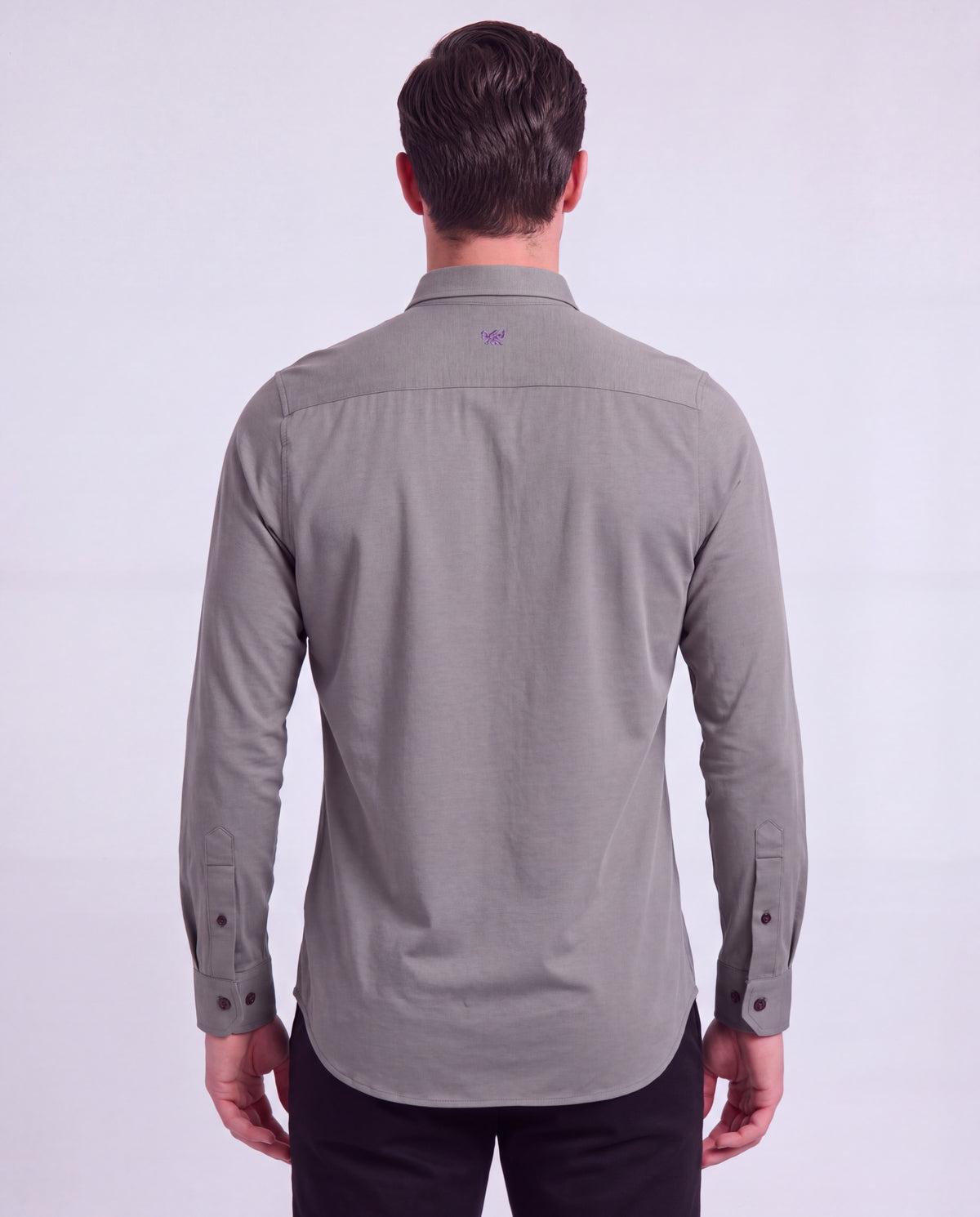 SIMON SAGE MEN'S STRETCH JERSEY LONG-SLEEVE SHIRT
