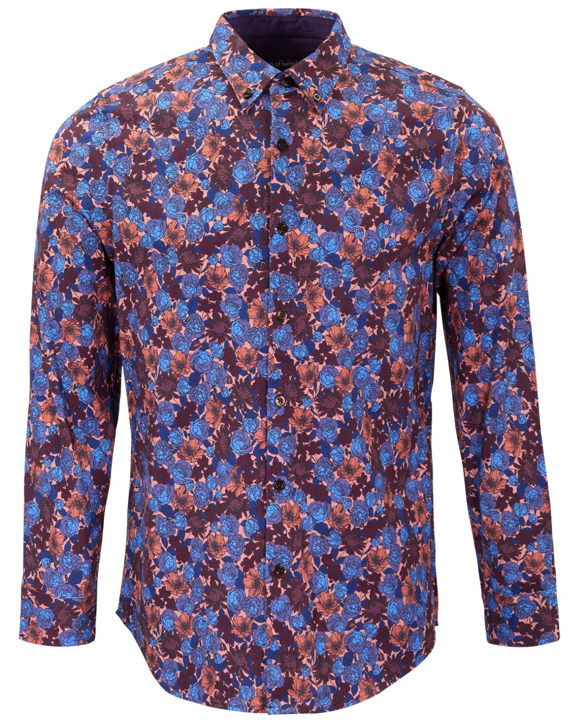 SIMON TERNBERG FLORAL AMBER MEN'S STRETCH JERSEY LONG-SLEEVE SHIRT
