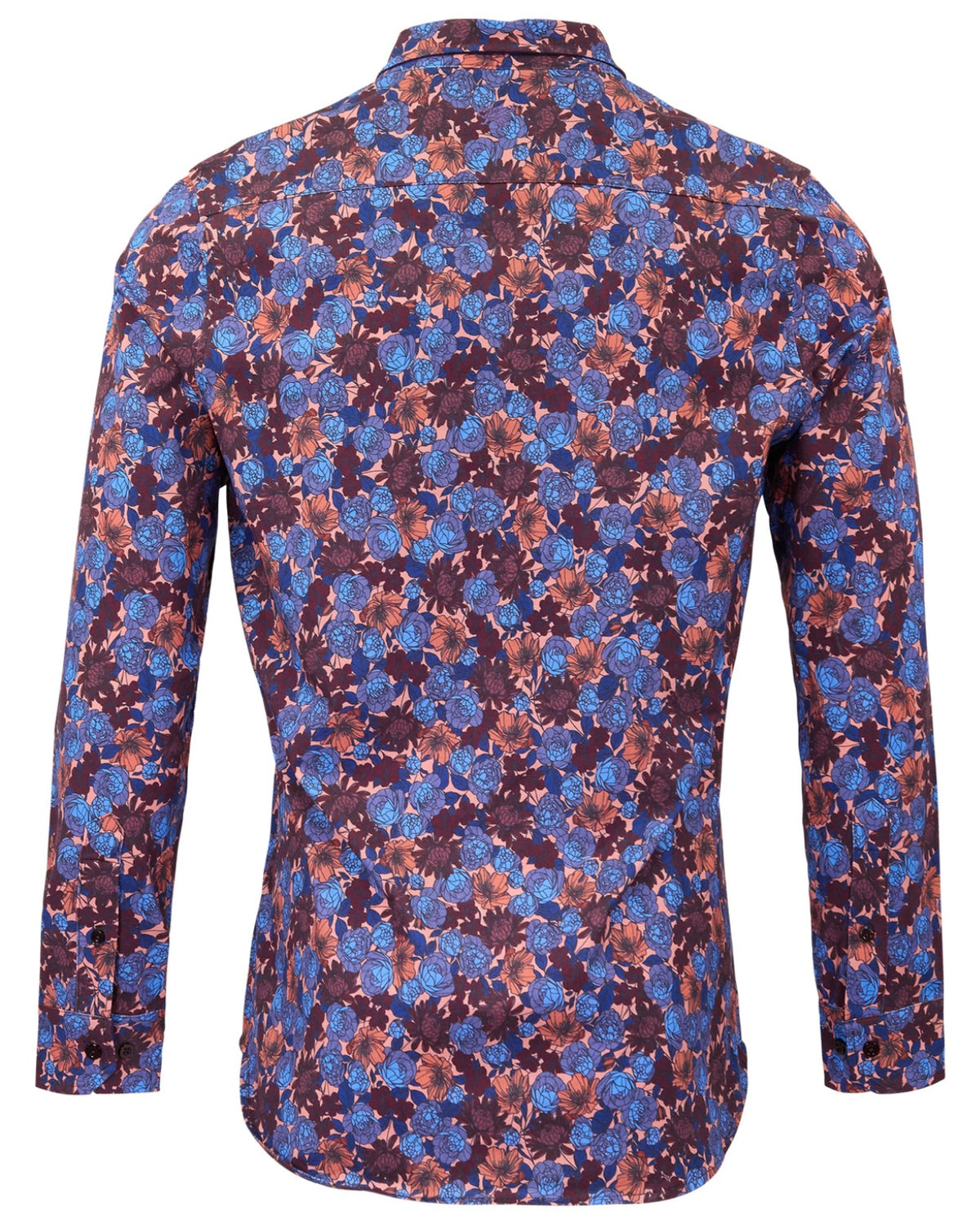 SIMON TERNBERG FLORAL AMBER MEN'S STRETCH JERSEY LONG-SLEEVE SHIRT