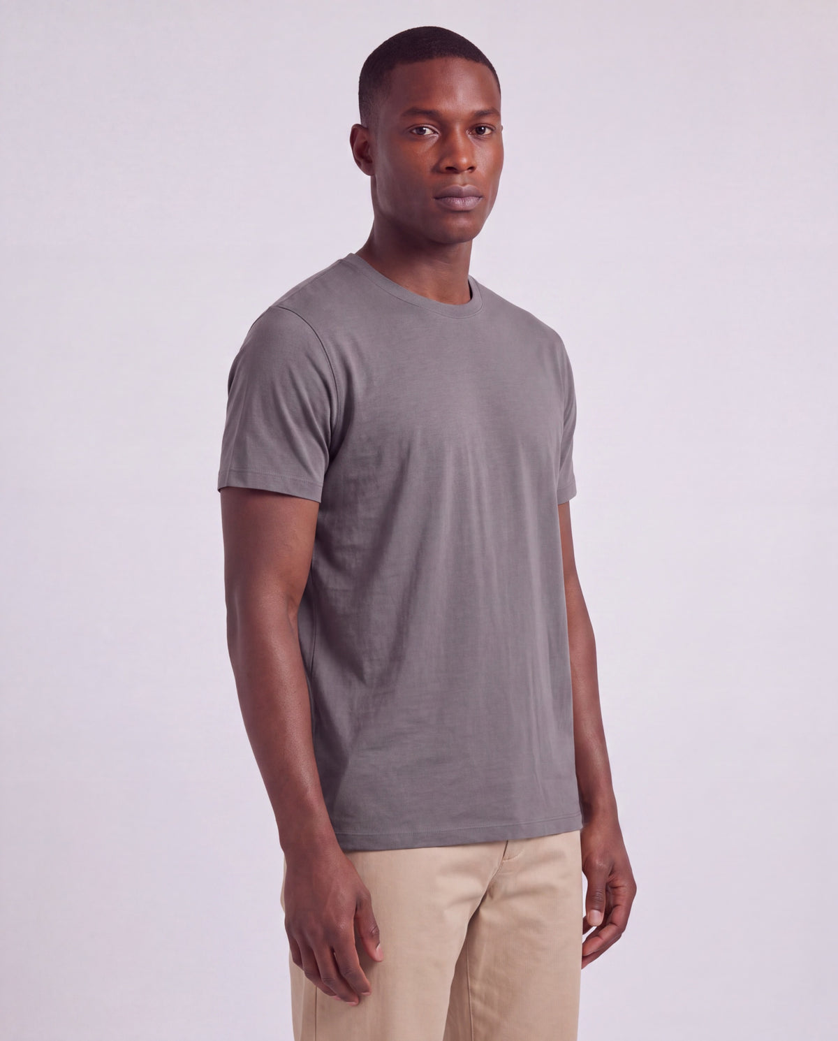 TIMOTHY SAGE MEN'S STRETCH COTTON CREW-NECK TEE