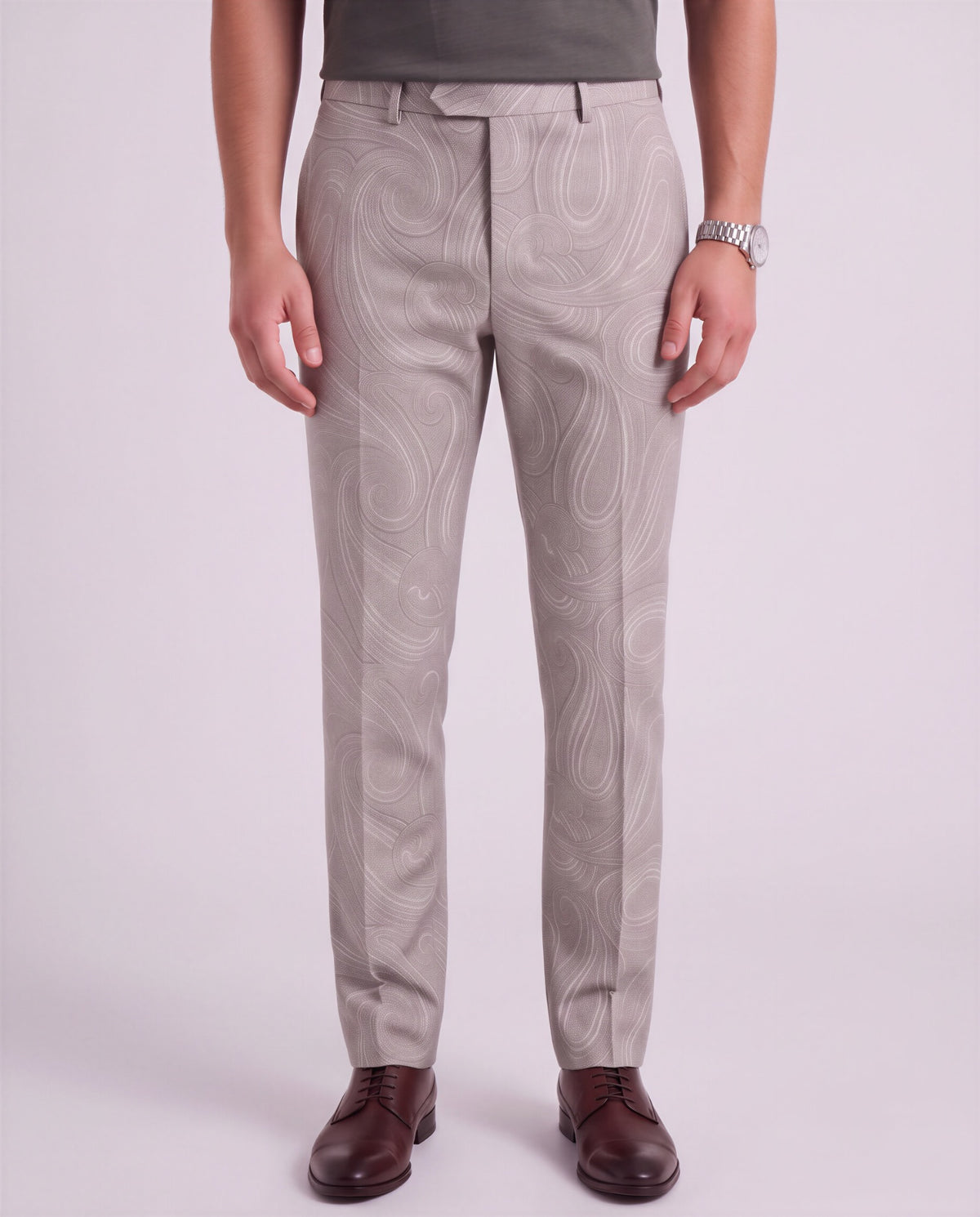 CASPIAN MOUNTAIN PAISLEY CEMENT MEN'S STRETCH COTTON CHINO PANT