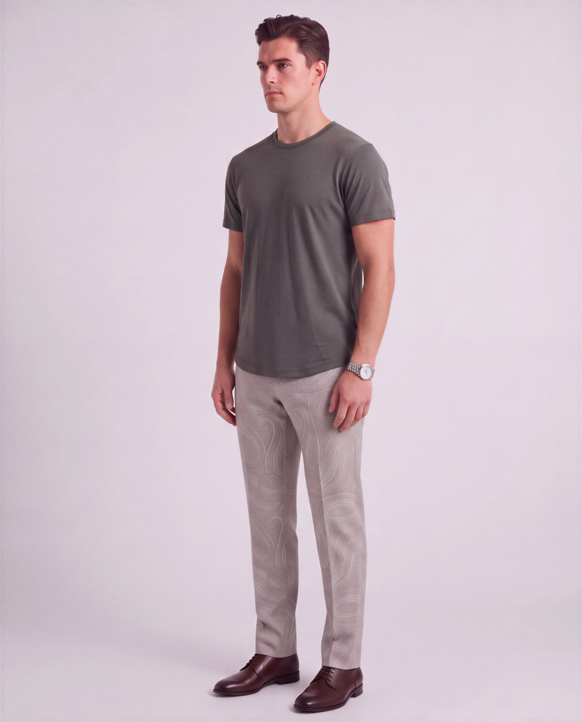 CASPIAN MOUNTAIN PAISLEY CEMENT MEN'S STRETCH COTTON CHINO PANT