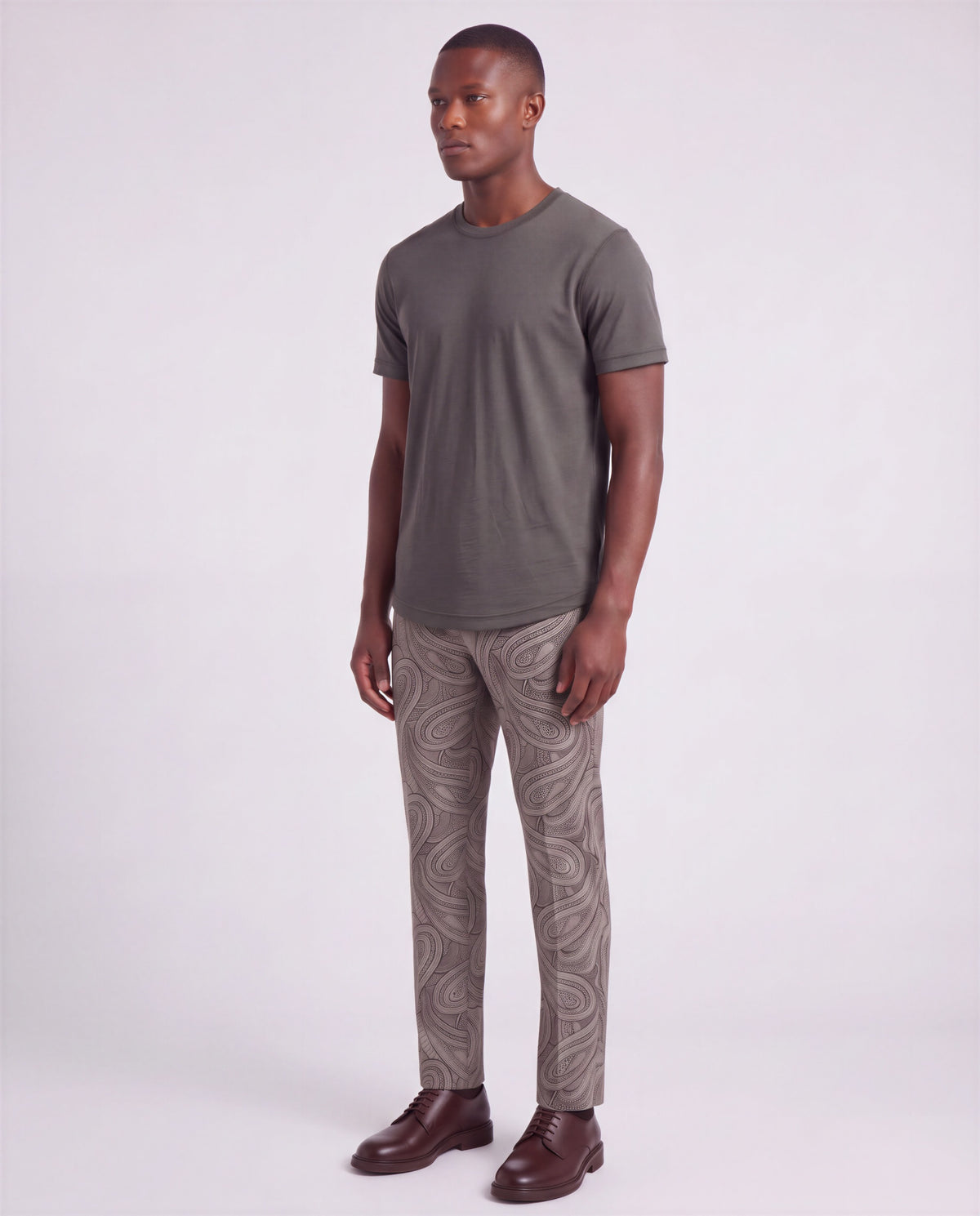 CASPIAN MOUNTAIN PAISLEY SAGE MEN'S STRETCH COTTON CHINO PANT