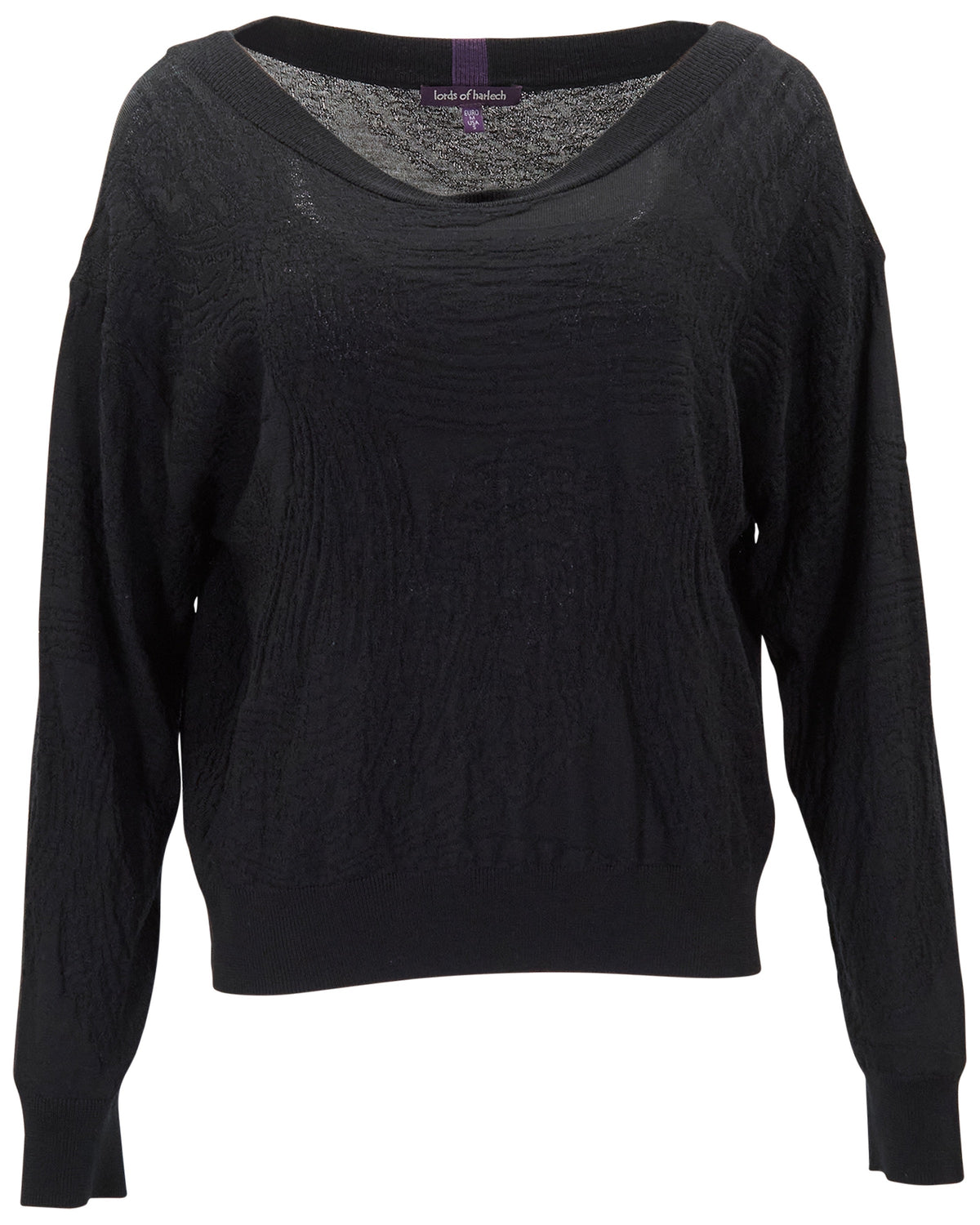 CRISSY BLACK WOMEN'S CROPPED MERINO SWEATER