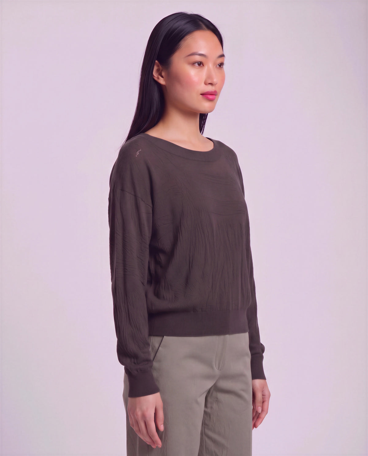 CRISSY BROWNIE WOMEN'S CROPPED MERINO SWEATER