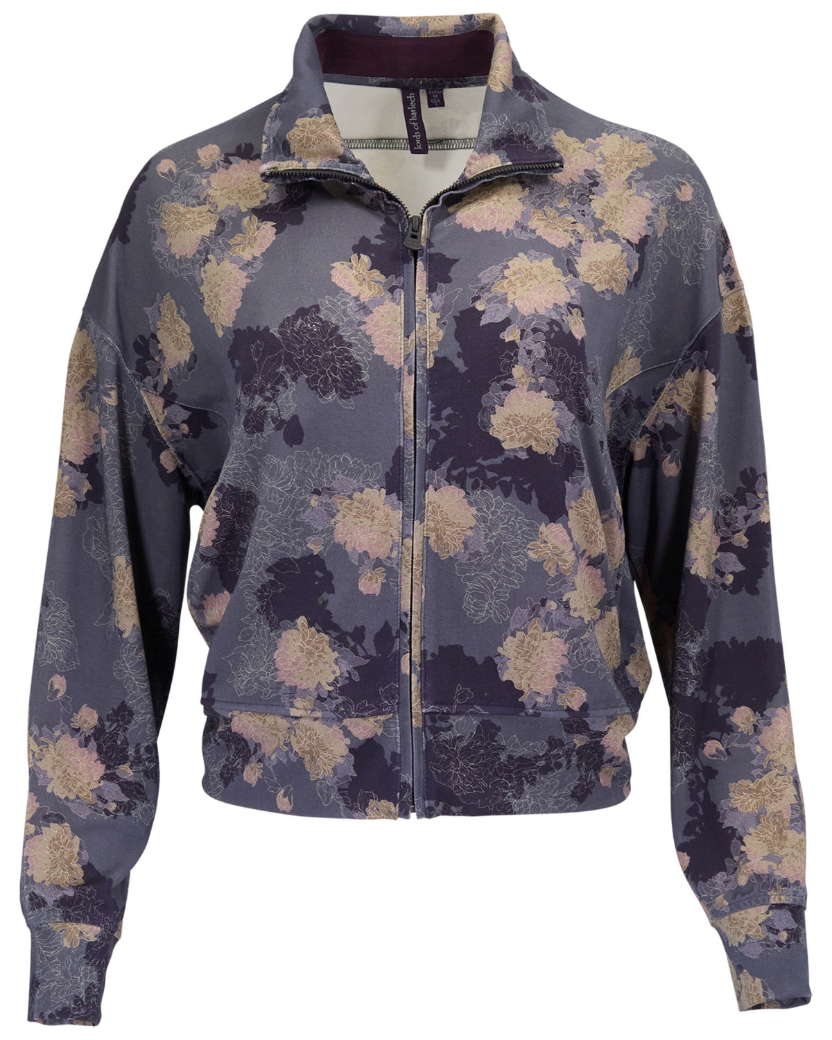 JUDY LANS FLORAL BLACK WOMEN'S STRETCH KNIT JACKET