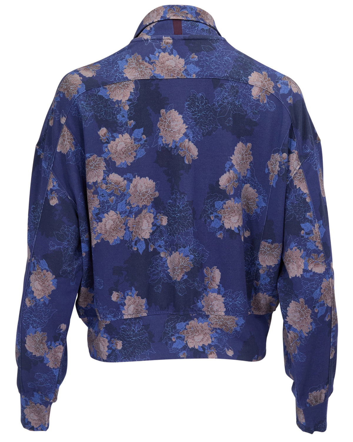 JUDY LANS FLORAL NAVY WOMEN'S STRETCH KNIT JACKET