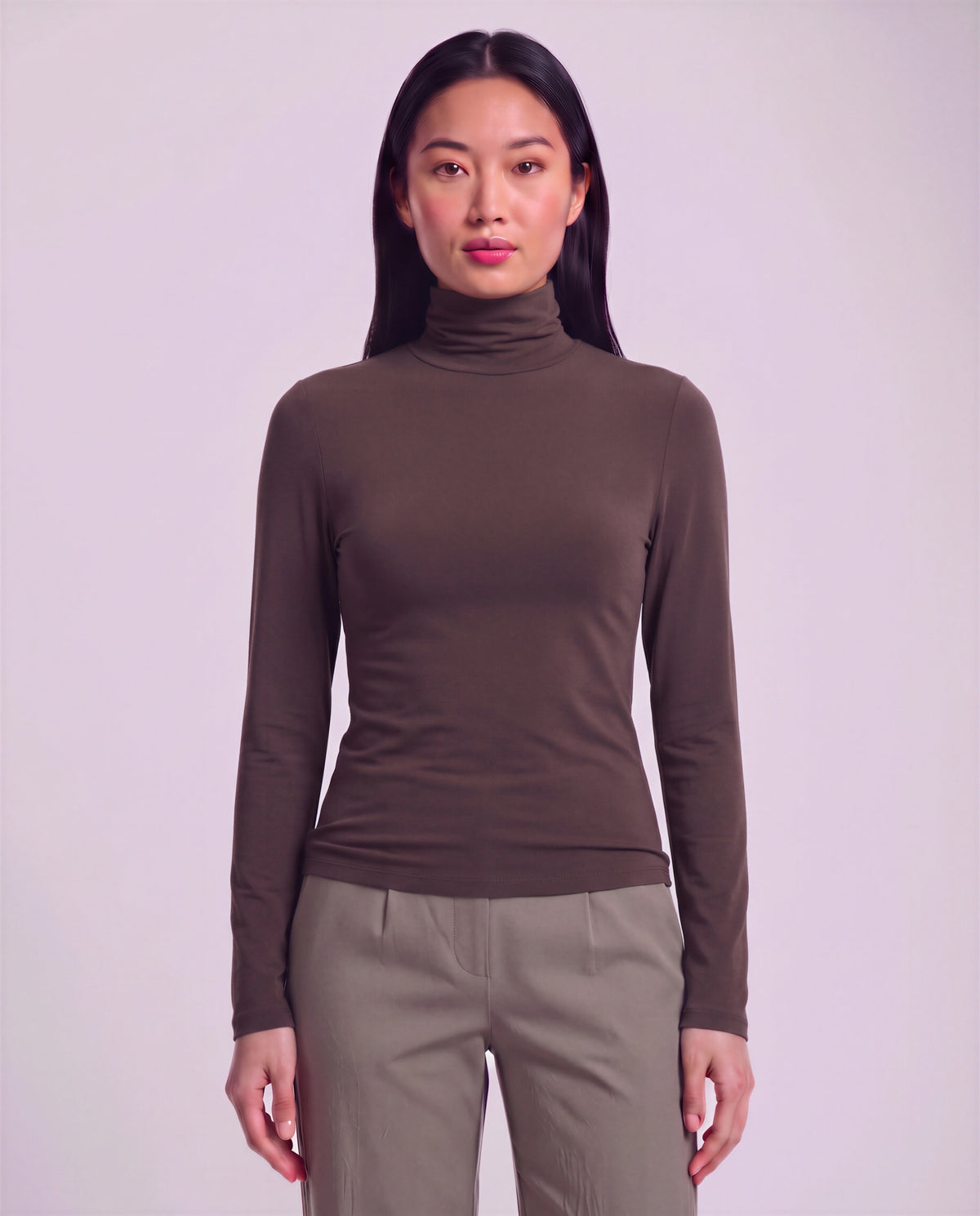 KATE BROWNIE WOMEN'S LYOCELL STRETCH TURTLENECK