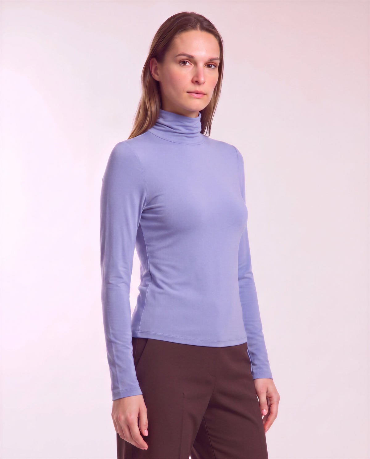 KATE DAWN BLUE WOMEN'S LYOCELL STRETCH TURTLENECK