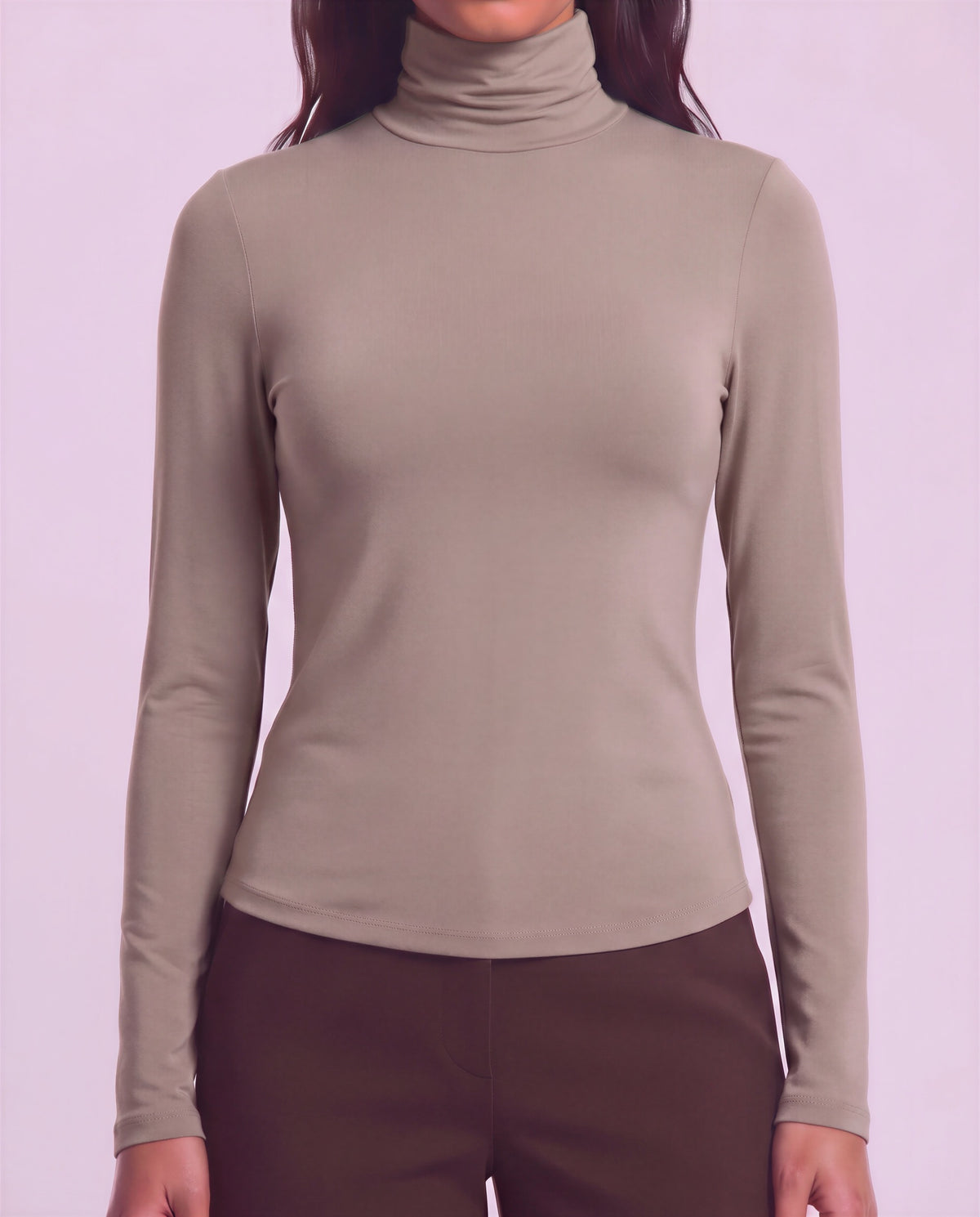 KATE SAGE WOMEN'S LYOCELL STRETCH TURTLENECK