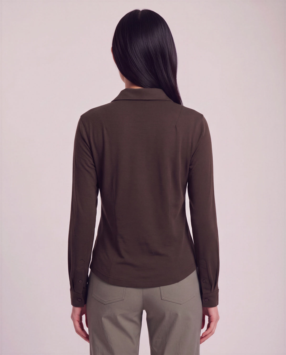 STEPHANIE BROWNIE WOMEN'S LYOCELL STRETCH LONG-SLEEVE SHIRT