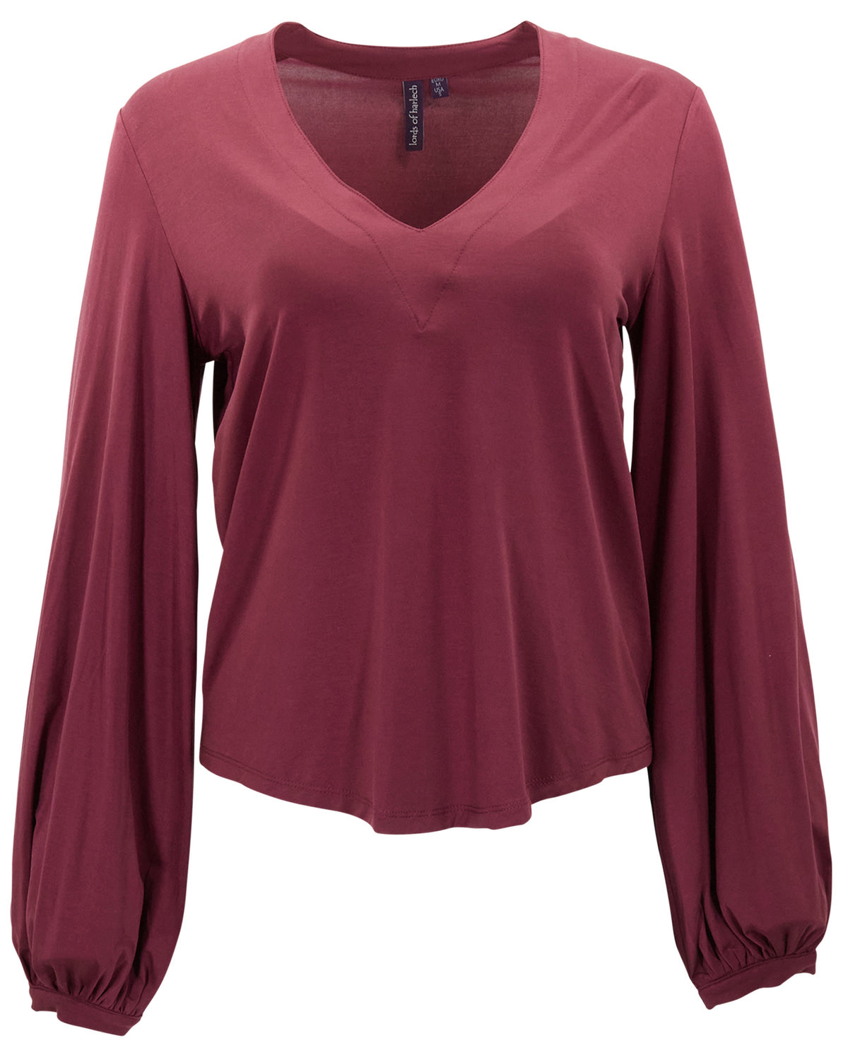 VAL PORT WOMEN'S LYOCELL STRETCH V-NECK TOP