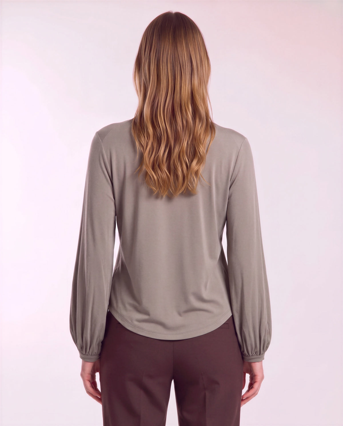 VAL SAGE WOMEN'S LYOCELL STRETCH V-NECK TOP