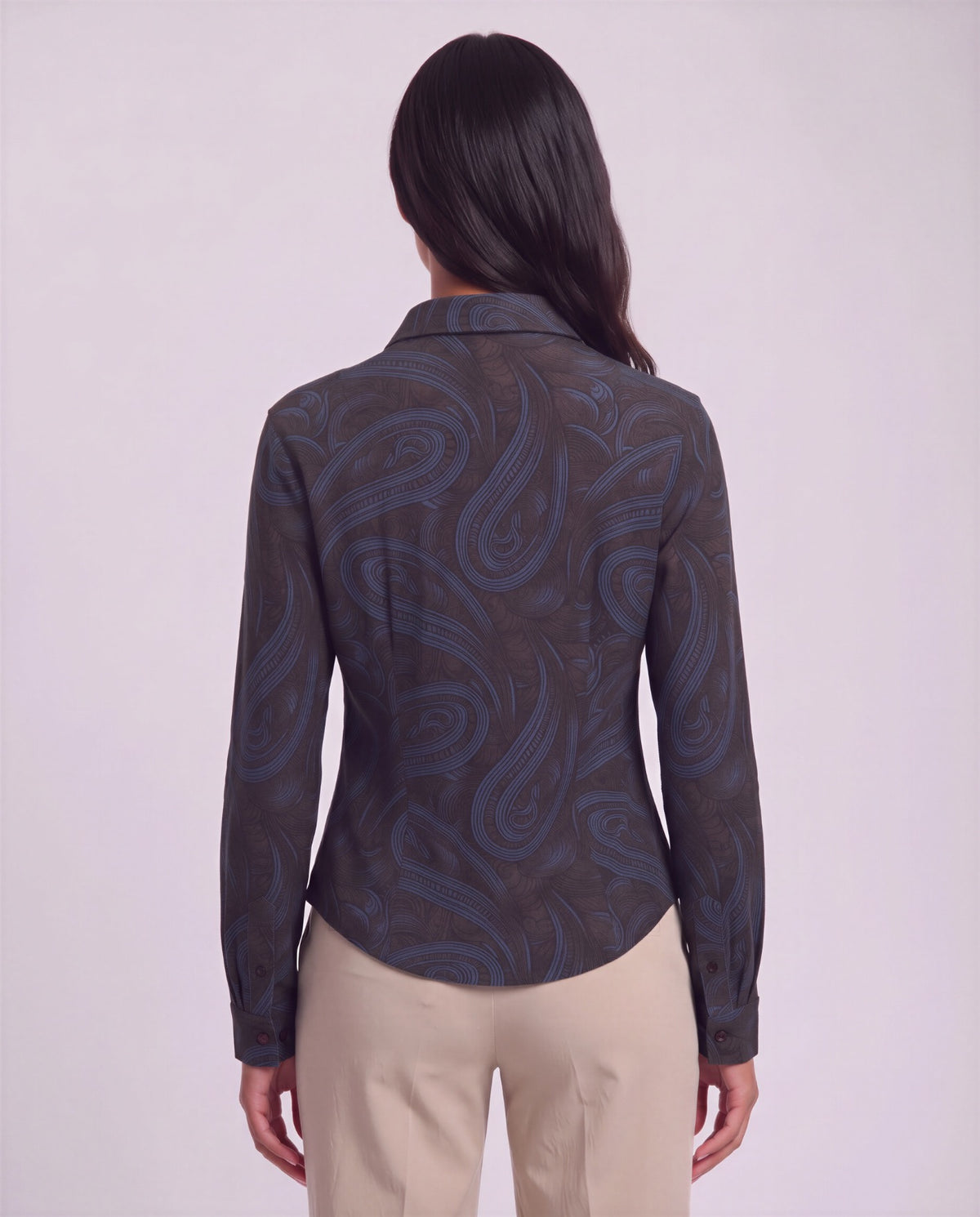 SCARLET PAISLEY BADALONA BROWNIE WOMEN'S MERINO JERSEY LONG-SLEEVE SHIRT