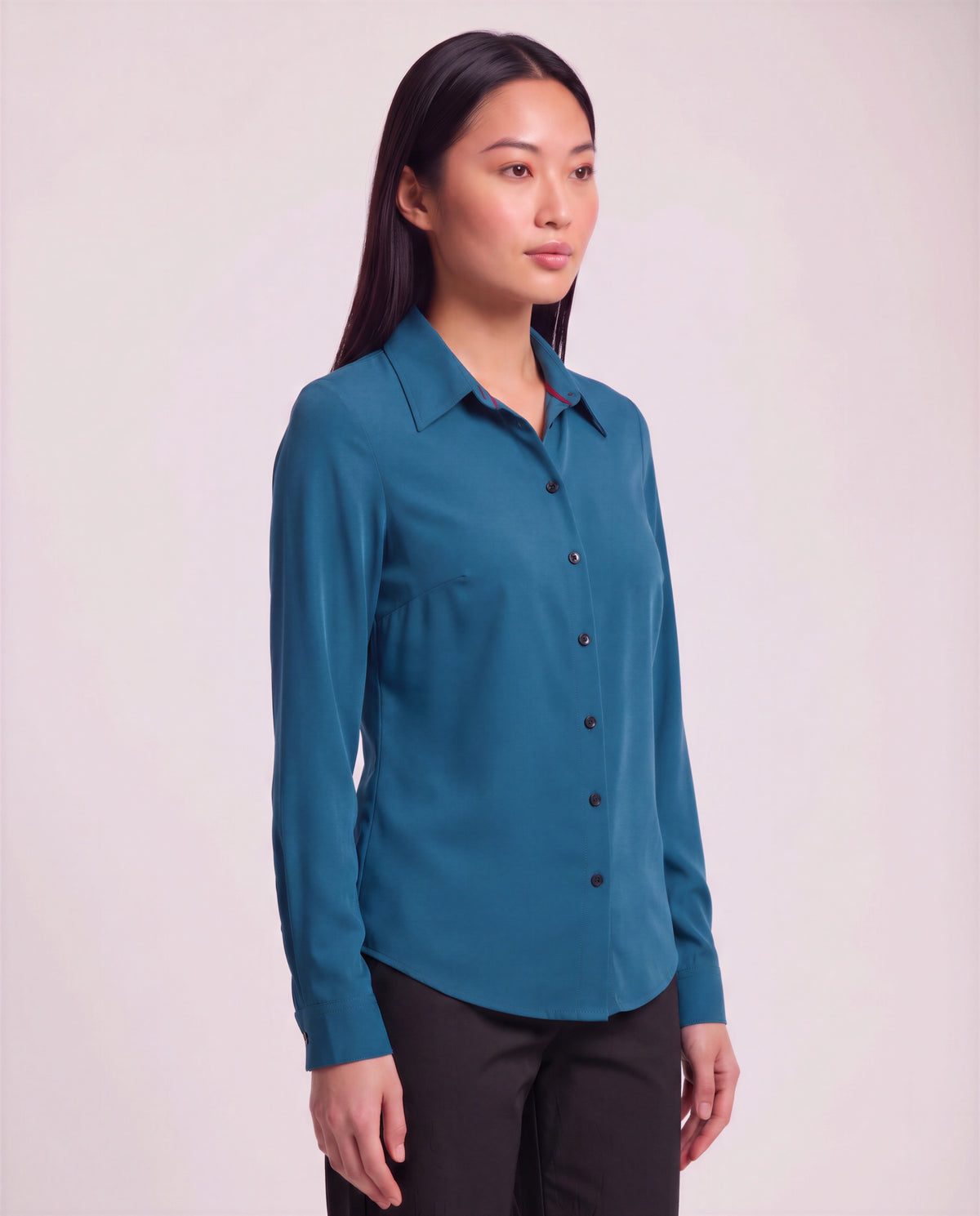 SUTTON LEGION WOMEN'S STRETCH SILK LONG-SLEEVE SHIRT