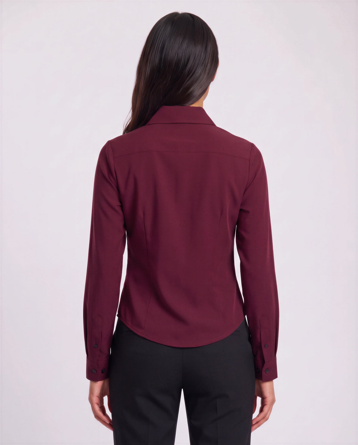 SUTTON PORT WOMEN'S STRETCH SILK LONG-SLEEVE SHIRT