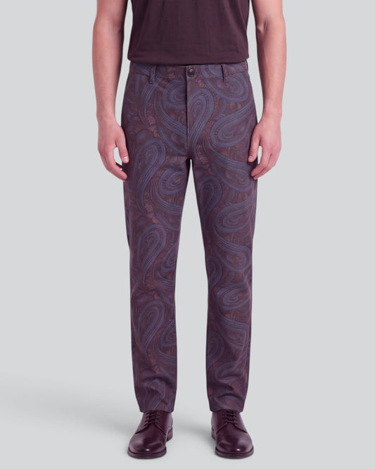 CHARLTON BADALONA PAISLEY BROWNIE MEN'S STRETCH TAILORED PANT