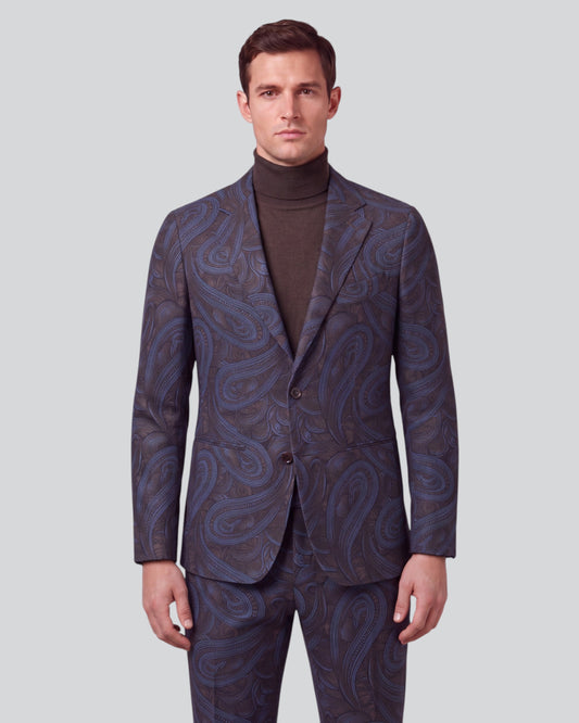 JAQUES PAISLEY BADALONA BROWNIE MEN'S WOOL BLAZER